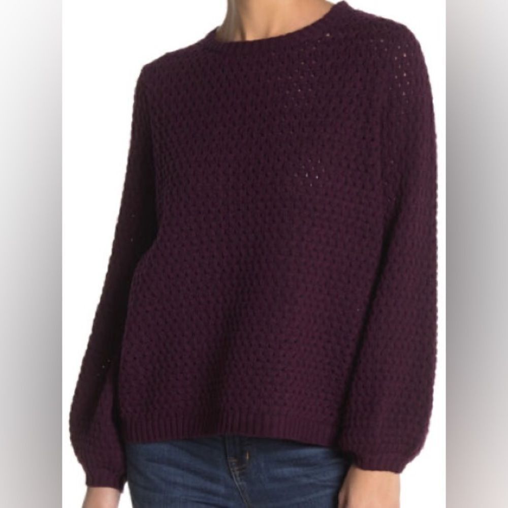 14th & Union Nordstrom Purple Potent Thick Knit Sweater L - Picture 2 of 9